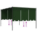 Paviljoen 4 x 3 x 2,3 m Groen Polyester en staal