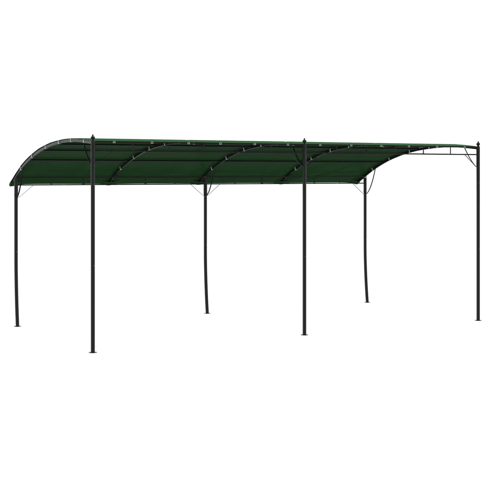 Paviljoen 6 x 3 x 2,55 m Groen Gepoedercoat staal en stof