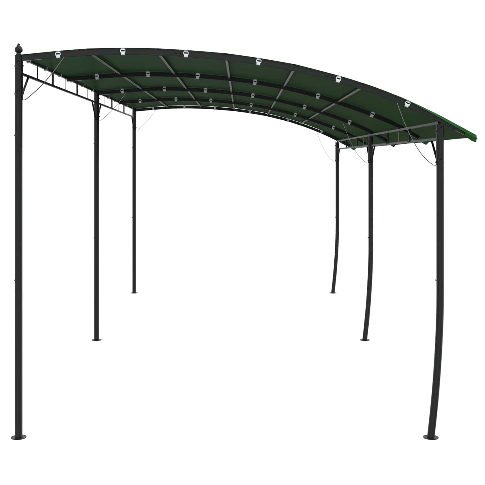 Paviljoen 6 x 3 x 2,55 m Groen Gepoedercoat staal en stof