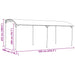 Paviljoen 6 x 3 x 2,55 m Groen Gepoedercoat staal en stof