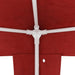 Partytent 400 x 300 x 255 cm Rood PE en staal