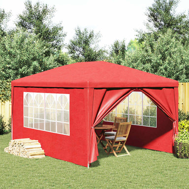 Partytent 400 x 300 x 255 cm Rood PE en staal
