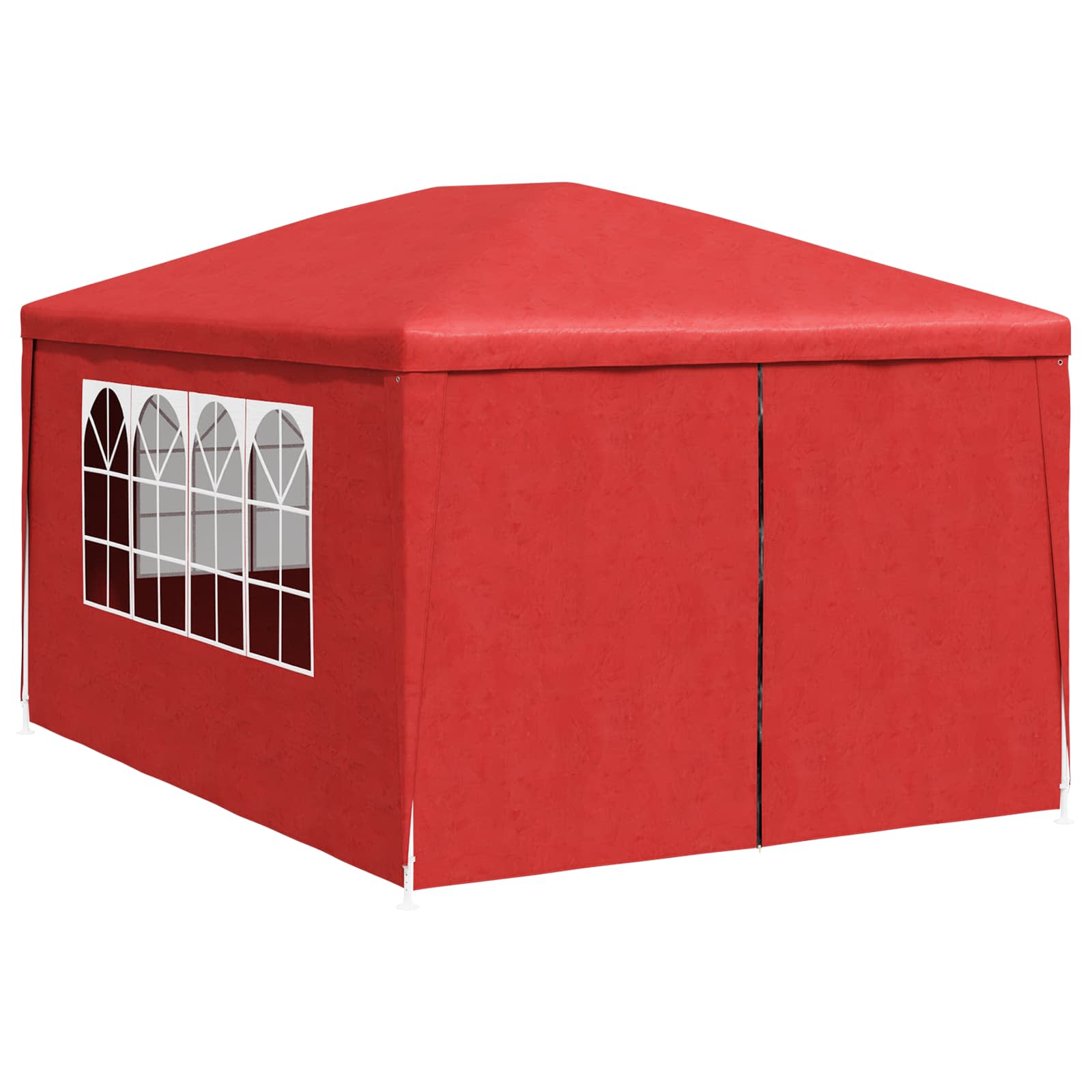 Partytent 400 x 300 x 255 cm Rood PE en staal