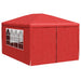 Partytent 400 x 300 x 255 cm Rood PE en staal