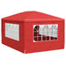 Partytent 400 x 300 x 255 cm Rood PE en staal