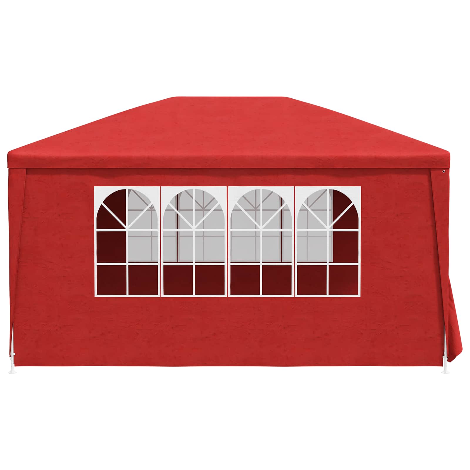 Partytent 400 x 300 x 255 cm Rood PE en staal