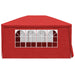 Partytent 400 x 300 x 255 cm Rood PE en staal