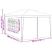 Partytent 400 x 300 x 255 cm Rood PE en staal