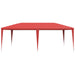 Partytent Rood 600 x 300 x 255 cm PE en staal