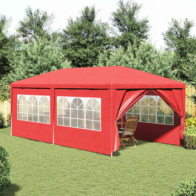 Partytent 600 x 300 x 255 cm Rood PE en staal