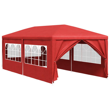 Partytent 600 x 300 x 255 cm Rood PE en staal