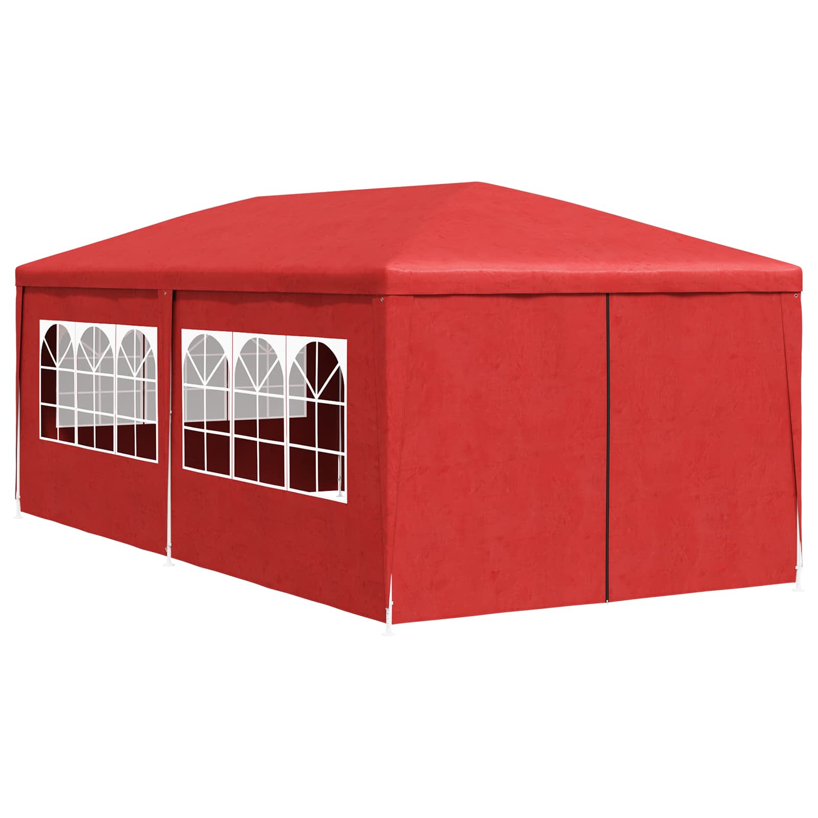 Partytent 600 x 300 x 255 cm Rood PE en staal