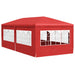 Partytent 600 x 300 x 255 cm Rood PE en staal