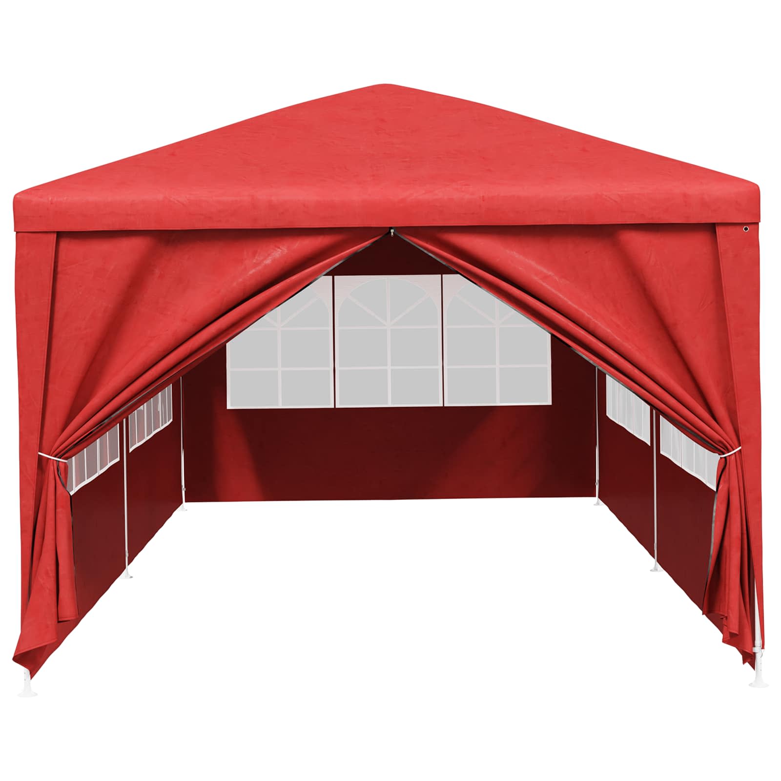 Partytent 600 x 300 x 255 cm Rood PE en staal
