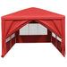 Partytent 600 x 300 x 255 cm Rood PE en staal