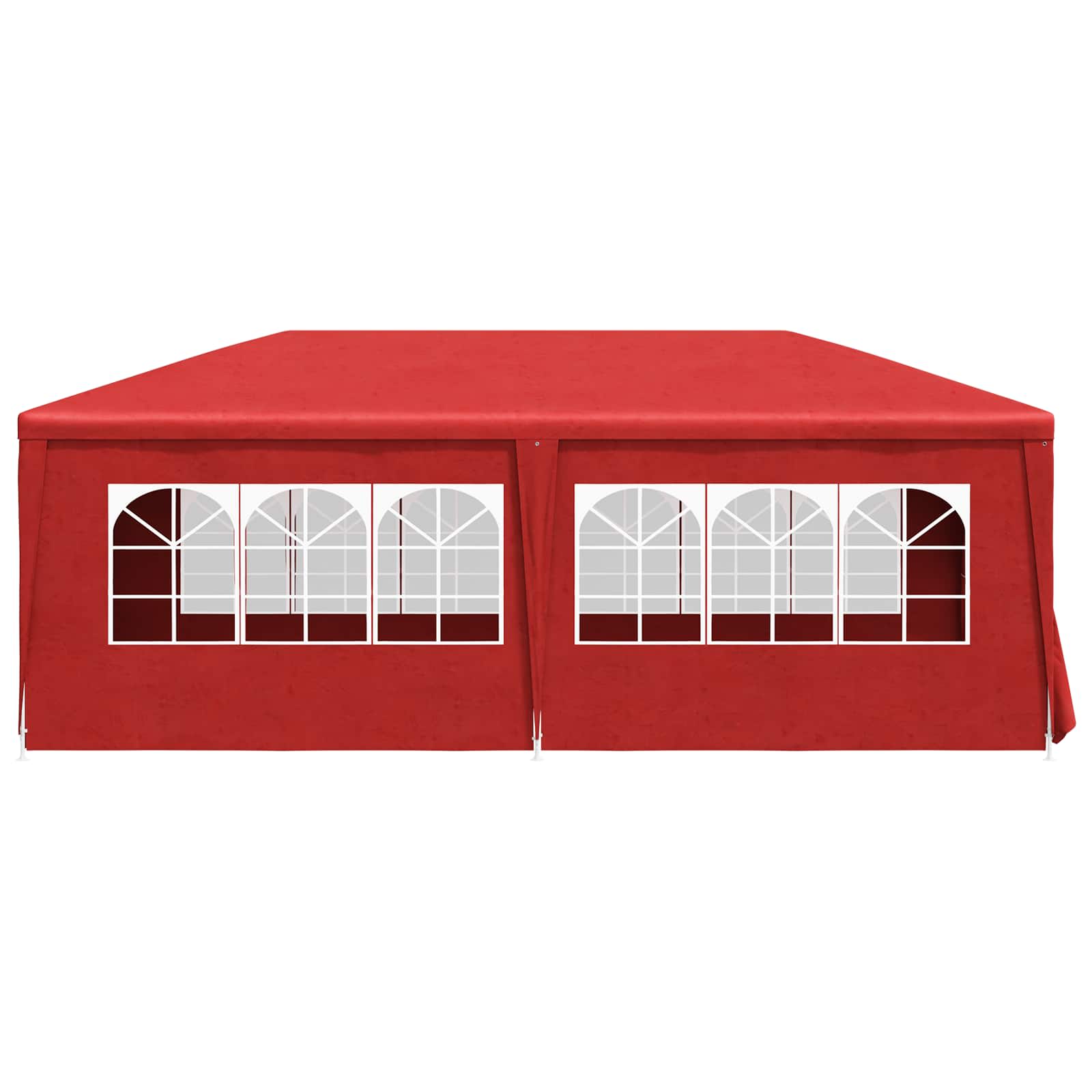 Partytent 600 x 300 x 255 cm Rood PE en staal