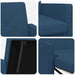 Uittrekbare Slaapbank Blauw Stof