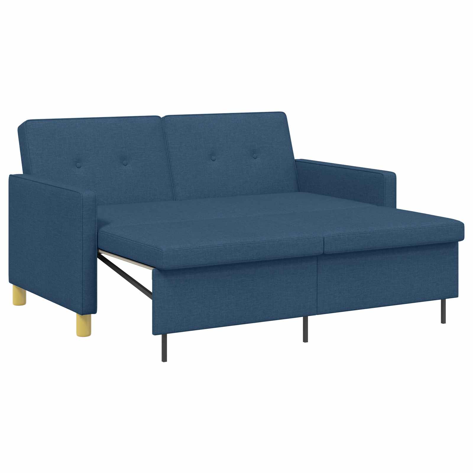 Uittrekbare Slaapbank Blauw Stof