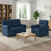 Bankstel 2 st Blauw Stof