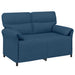 Bankstel 2 st Blauw Stof