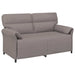 Bankstel 2 st Taupe Stof