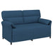 Bankstel 2 st Blauw Stof
