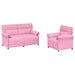 Bankstel 2 st Roze Stof