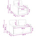 Bankstel 2 st Roze Stof