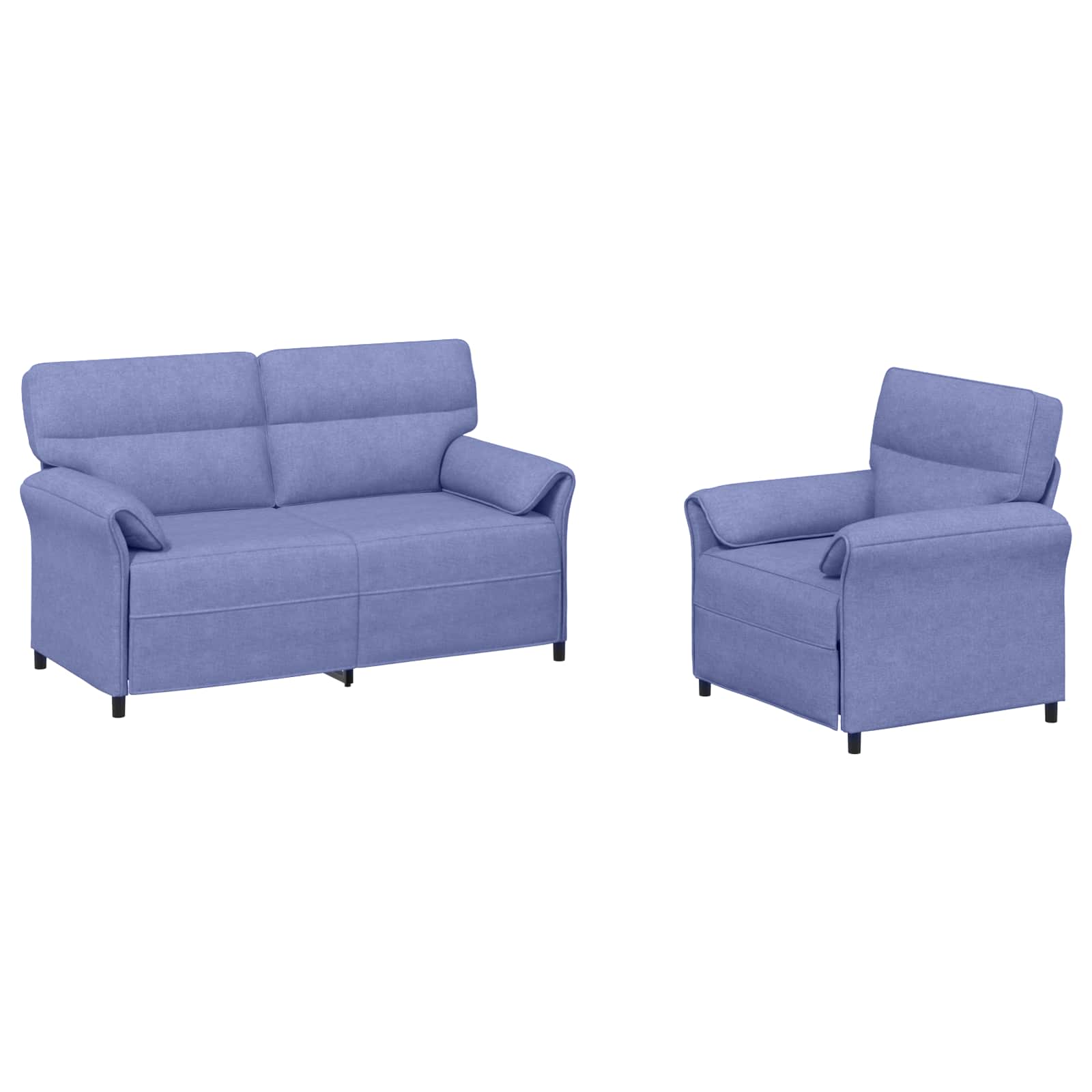 Bankstel 2 st Jeans Blauw Stof