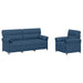 Bankstel 2 st Blauw Stof