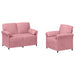 Bankstel 2 st Roze Fluweel