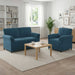 Bankstel 2 st Blauw Fluweel