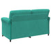 Bankstel 2 st Turquoise Fluweel