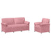 Bankstel 2 st Roze Fluweel