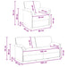 Bankstel 2 st Roze Fluweel