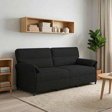 3-Zits Bank Zwart 198 x 83 x 95 cm Stof