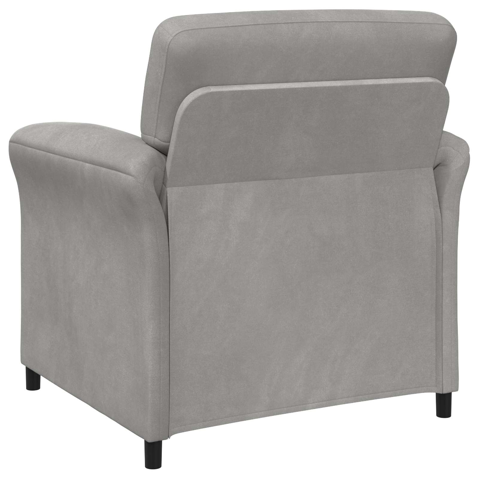 1-Zits Bank Lichtgrijs 88 x 83 x 95 cm Fluweel