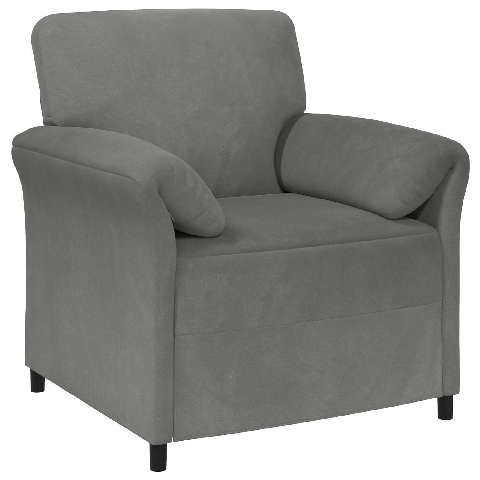 1-Zits Bank Donkergrijs 88 x 83 x 95 cm Fluweel