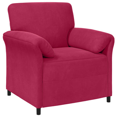 1-Zits Bank Wijnrood 88 x 83 x 95 cm Fluweel