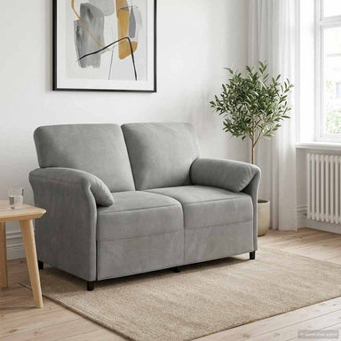 2-Zits Sofa Lichtgrijs 138 x 83 x 95 cm Fluweel