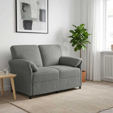 2-Zits Sofa Donkergrijs 138 x 83 x 95 cm Fluweel