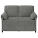 2-Zits Sofa Donkergrijs 138 x 83 x 95 cm Fluweel