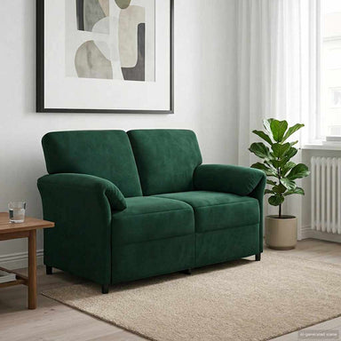 2-Zits Sofa Donkergroen 138 x 83 x 95 cm Fluweel