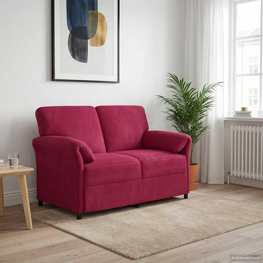 2-Zits Sofa Wijnrood 138 x 83 x 95 cm Fluweel