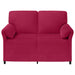 2-Zits Sofa Wijnrood 138 x 83 x 95 cm Fluweel