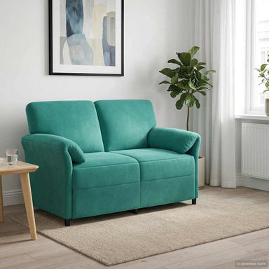 2-Zits Sofa Turquoise 138 x 83 x 95 cm Fluweel