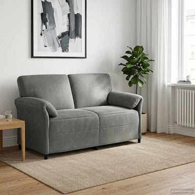 2-Zits Sofa Donkergrijs 158 x 83 x 95 cm Fluweel