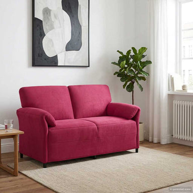 2-Zits Sofa Wijnrood 158 x 83 x 95 cm Fluweel