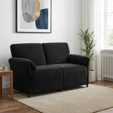 2-Zits Sofa Zwart 158 x 83 x 95 cm Fluweel