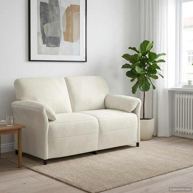 2-Zits Sofa Crèmekleurig 158 x 83 x 95 cm Fluweel